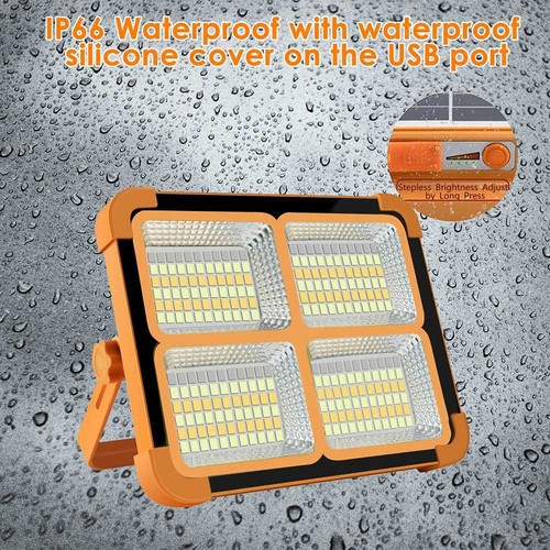 LED Arbeitsleuchte Akku Aufladbar Werkstattlampe Baustrahler Flutlicht Solar DE - Bild 44 von 56