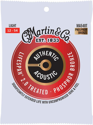 Martin MA540T Authentic Acoustic - LifeSpan 2.0 - Phosphor Bronze Light (12-54