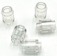 Lego 5 New Trans-Clear Transparent Bricks Round 1 x 1 Stud Pieces