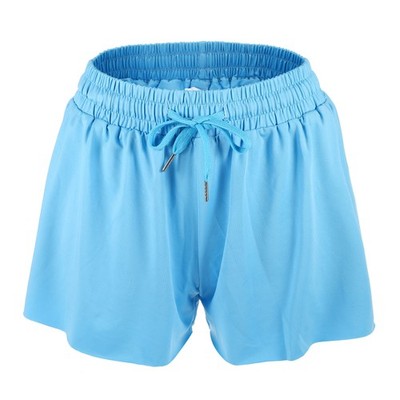 1pc Women Sports Shorts Running Casual Shorts Blue Size 2XL