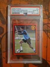 CRISTIANO RONALDO 2008 Panini MANCHESTER UNITED Sticker #52 PSA 10 GEM MT POP 1