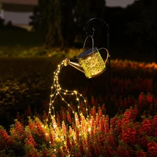 Solar Garden Lights Outdoor Decoration, Metal Solar Watering Can Lights