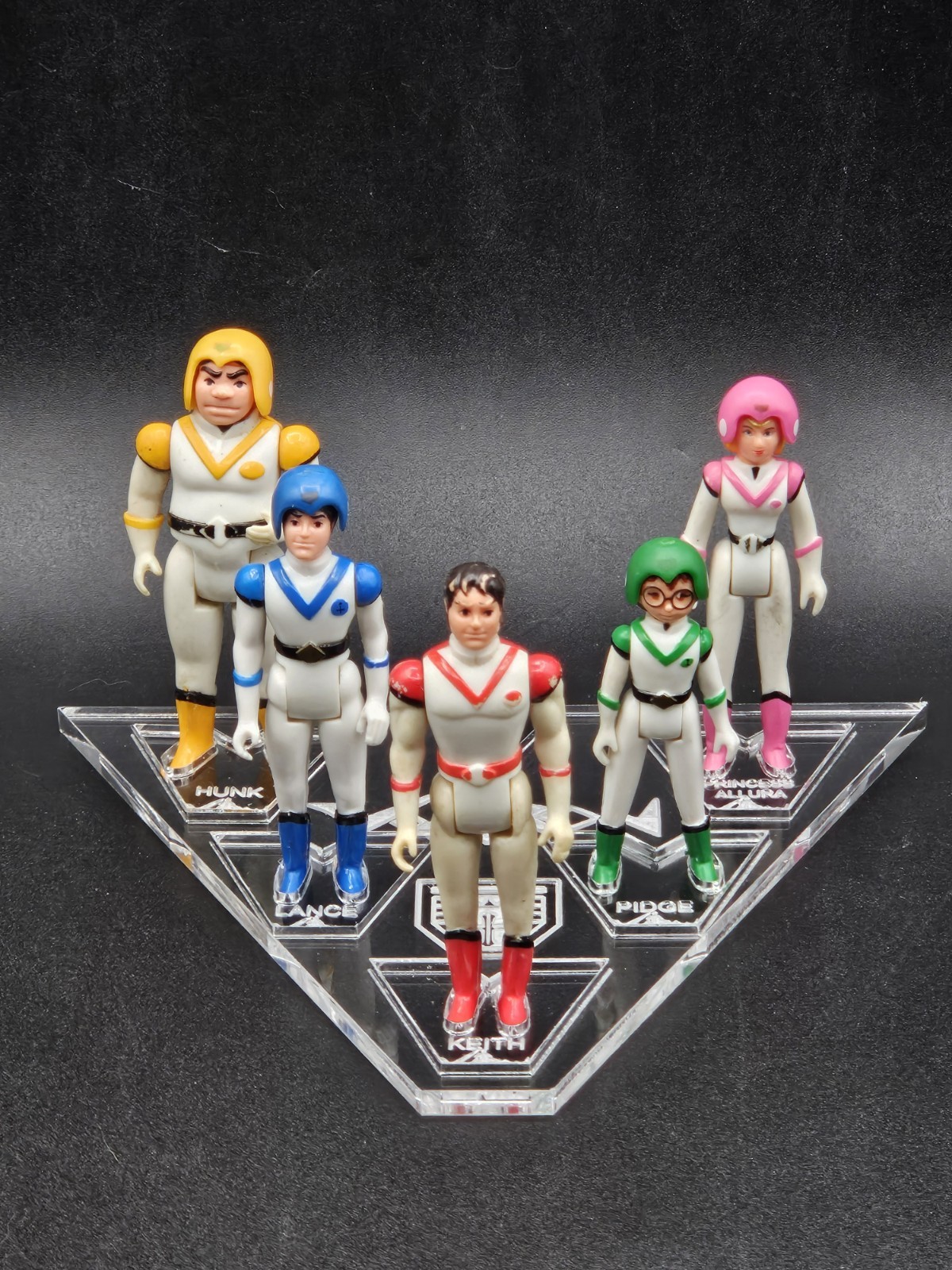 VOLTRON 1984 Acrylic Base Of 5  **No Toy Included ** (COO: On The Foot)