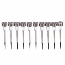 10PCS Garden Outdoor Spots Lights LED Lawn Solar Landscape Path Lights Yard Lamp