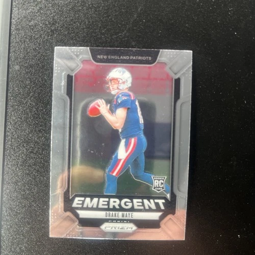 2024 Panini Prizm Emergent Drake Maye #4 Green Prizm (RC)