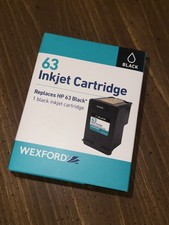 LOT OF 15 NEW WEXFORD 63 Inkjet Cartridge Black Replaces HP 63 OEM F6U62AN