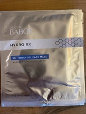 Doctor Babor 4 Pack Hydro RX 3D Hydro Gel Face Masks, Indiv Sealed