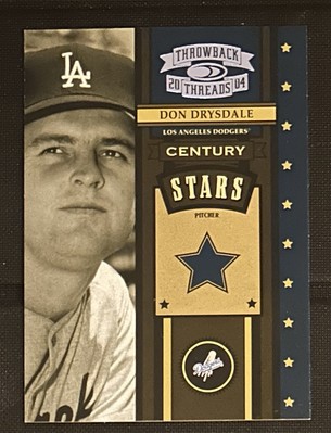 2004 Donruss Throwback Threads Century Stars /1500 Don Drysdale #CS-15 Dodgers