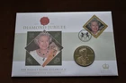 2012 St Lucia First Day Cover + Isle of Man Crown Coin, Diamond Jubilee