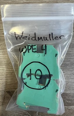 Weidmuller WPE 4 Din Rail Mount Ground Terminal Block, Qty:10