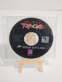 🎮 Sega Saturn MK-80000A Console Black w/ OEM Controller & Primal Rage TESTED