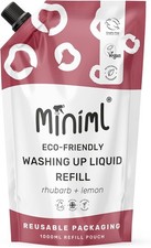 Miniml Eco Washing Up Liquid 1L Refill Rhubarb & Lemon Skin Sensitive Friendly D 5.87 per litre