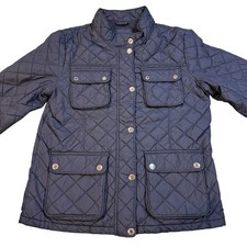 GapKids Navy Quilted Snap Front Jacket Size XXL 14-16