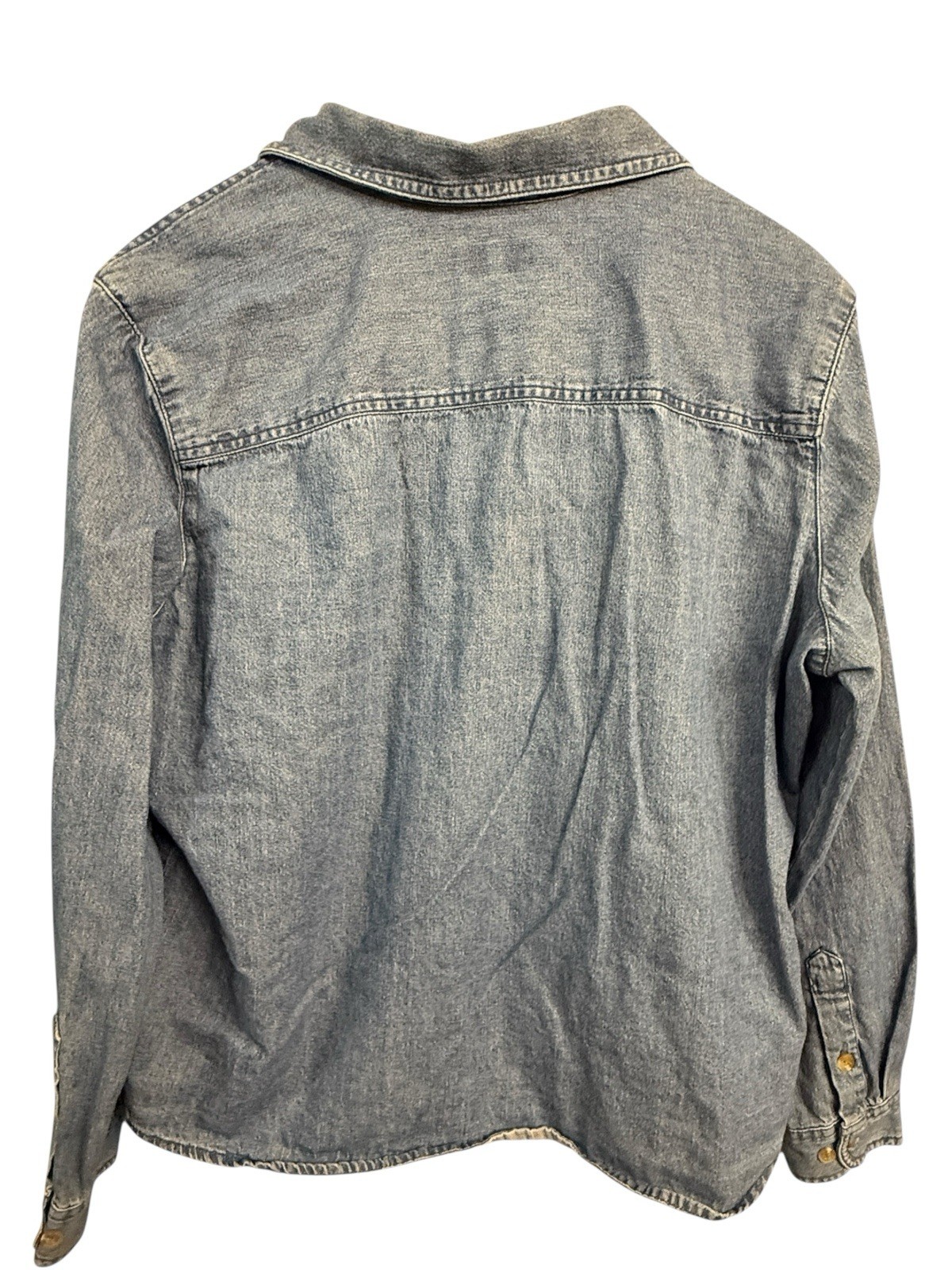 Vtg Basic Elements Christmas Winter Denim Shirt W… - image 9