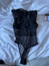 black lace mesh bodysuit