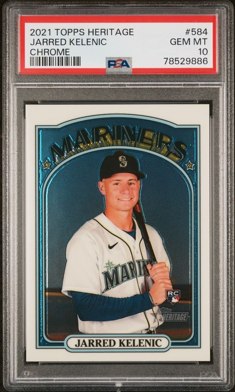 2021 Topps Heritage JARRED KELENIC Rookie Chrome /999 RC #584 PSA 10