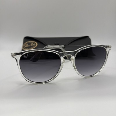 Ray-Ban ERIKA Clear with Light Gray Gradient Dark Grey Lens Sunglasses RB4171