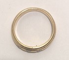 Vintage 14K Gold 3 Diamond Ring sz 9 Wedding Gypsy Band 5.75g — photo 4
