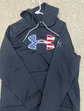 Under Armour Hoodie Mens L Black American Fla...