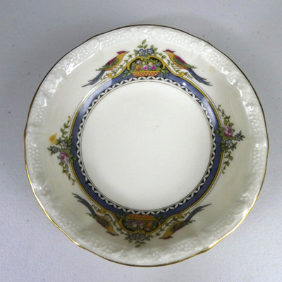 Vintage RS Tillowitz Palace China Gala Bowl Birds Floral Gold Trim Germany