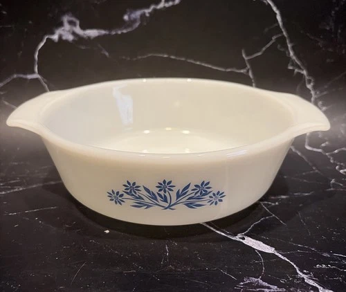 Vintage Anchor Hocking Fire King Blue Cornflower 1 QT Casserole Dish