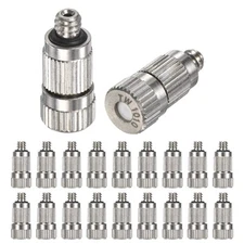 20-Pack Brass Misting Nozzles, 0.004"/0.1mm Misting System Parts [3/16]