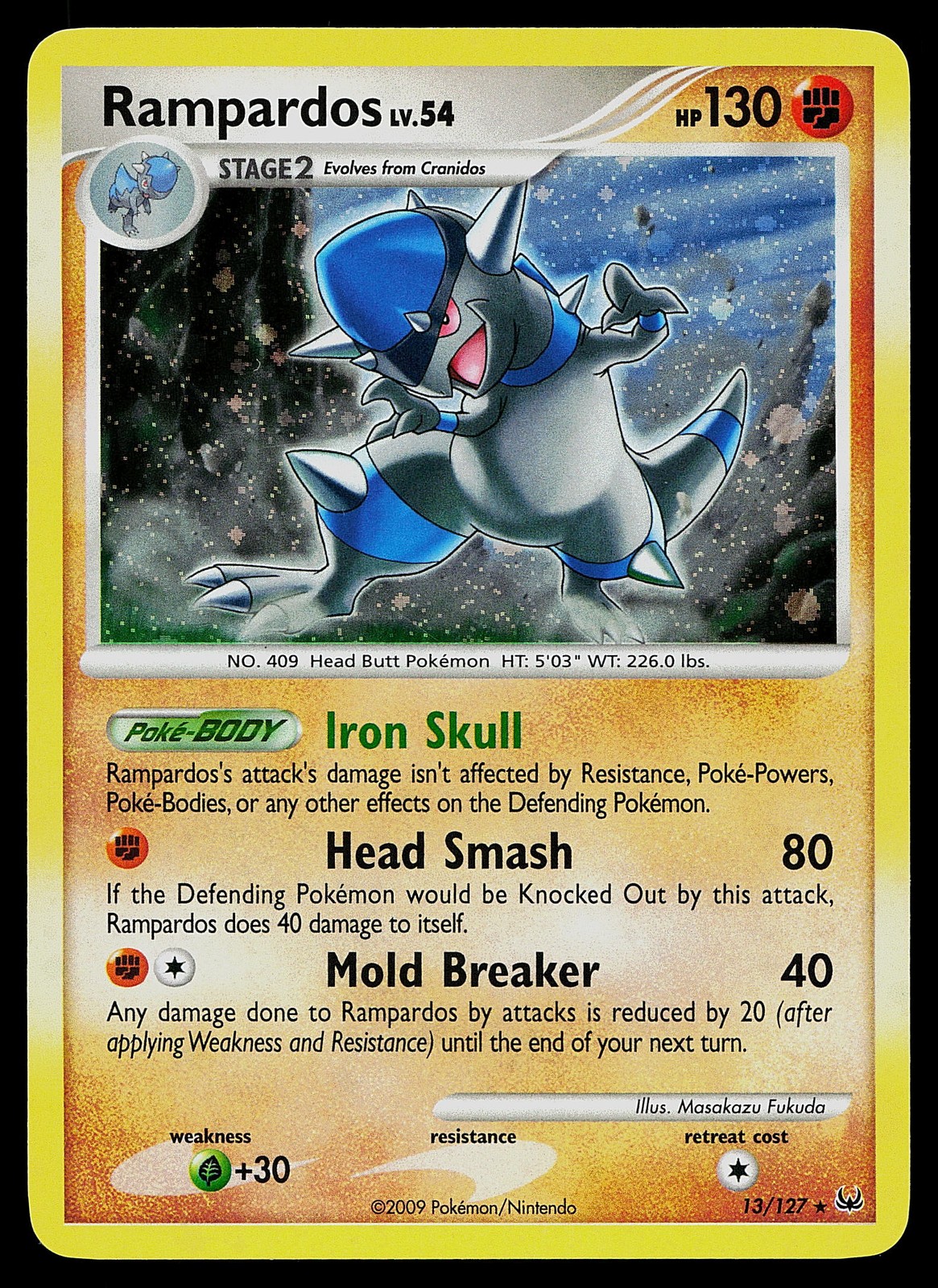 Pokemon Card - Rampardos Platinum 13/127 Holo Rare