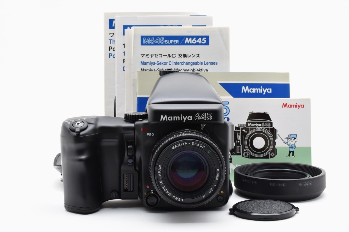 NEAR MINT w/Guid]Mamiya 645 Pro AE Camera Sekor C 80mm f2.8 Lens