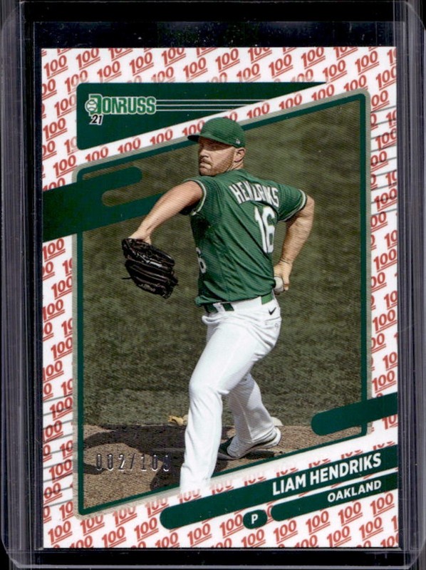 2021 Panini Donruss Liam Hendriks One Hundred #/100 Athletics