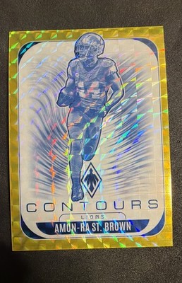 2025 Panini Phoenix - Contours Amon-Ra St. Brown #11 Yellow Pyramids /149