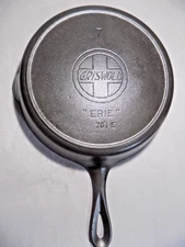 A++ No.7 Griswold Large Slant W/Heat Ring 701E-100% Flat-Restored-A++ Surfaces