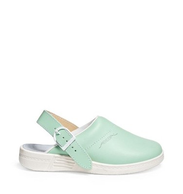 Clog 7091 The Original, Smooth Leather, Mint/White, Certified, 35 EU