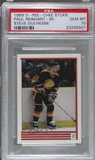 1989-90 Album Stickers (32 ) Steve Duchesne Paul Reinhart #65 PSA 10 GEM MT 0l2