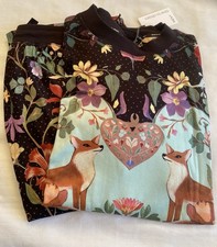 NEXT Women’s Black Floral Cosy Long Sleeve Pyjamas Size M U.K. Size 12-14 New