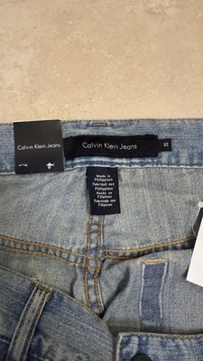 Calvin Klein Jeans Men s Light Wash Blue Denim Straight Fit 5-Pocket Jeans