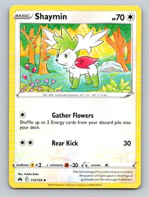 Shaymin 115/159 Uncommon Crown Zenith Pokemon LP