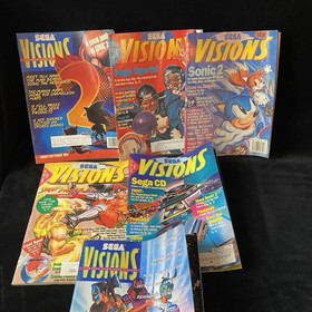 Sega Visions Magazine Lot 6 Issues Sonic 2 Street Fighter II Kid Chameleon 92-93