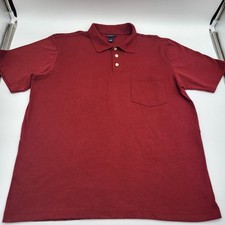 Men's Cherokee Polo Shirt short Sleeve Size M Shirt Maroon