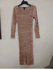 Forever 21 Dress Size Large Ribbed Knit Bodycon Midi Pullover