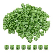 300Pcs P Size Clothes Hanger Marker Fit 3mm Rod for Garment Coding Green