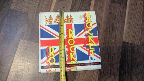 EX+ COMPLETE DEF LEPPARD 1988 Rocket 7" Vinyl Brit Pack 6 factfiles UK Edition - Picture 12 of 12