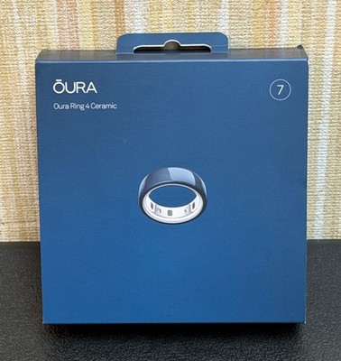 NEW SEALED Oura Ring 4 Ceramic Midnight (Deep Blue) Color Smart Ring - Size 7