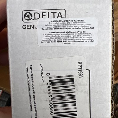 Delta RP77991 Delta 14 Series Faucet Extension Kit Chrome New Sealed E10