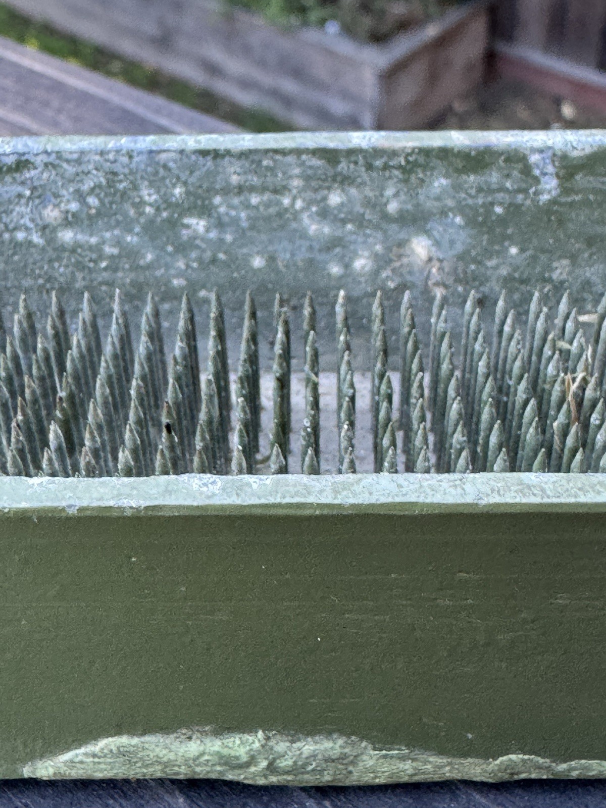 Vintage Metal Pin Spike Flower Frog Arranger Approx 5.5” X 2” 1 & 5/8” / 2 Lbs