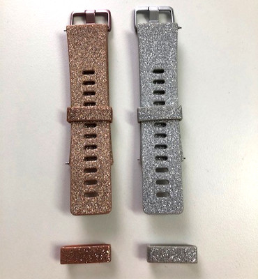2x Silikon Uhrenarmband Armband Fitbit Versa/Versa 2/Lite Fitness Uhr Glitzer