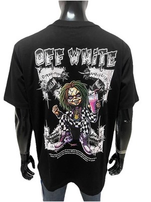 Off-White Herren T-Shirt 2XL Schwarz Graphic Limited Edition Streetwear Original