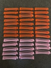 Vtg Lot Toni Permanent Curler Rods Plastic Swing Arm Large Rollers Orange Pink