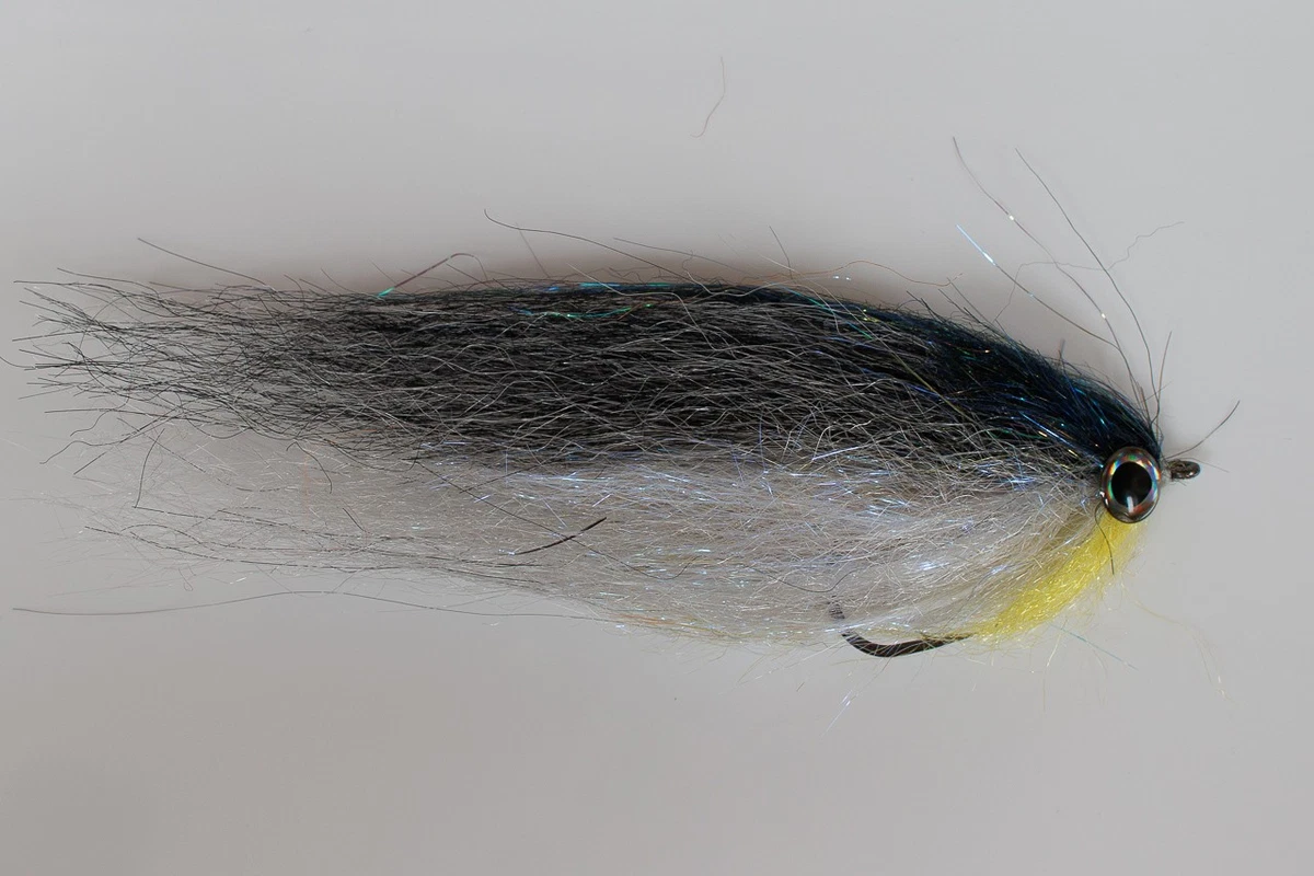 Mouche Streamer Fliegentom Olive/Blanc - Pour Brochet Et Prédateurs En Eau Douce