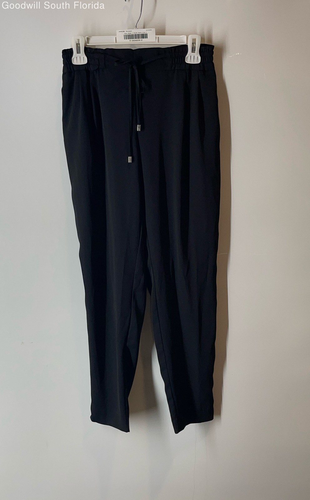 Zara Basic Womens Black Flat Front Pockets Drawst… - image 1