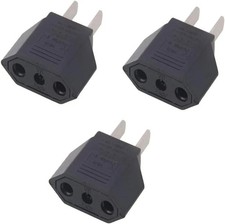 EU Europe to US USA America Travel Plug Adapter AC Outlet Power Converter